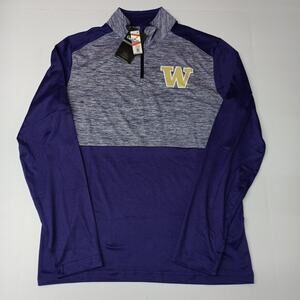 UW Washington Huskies Captivating Shirt Men M Purple 1/4 Zip